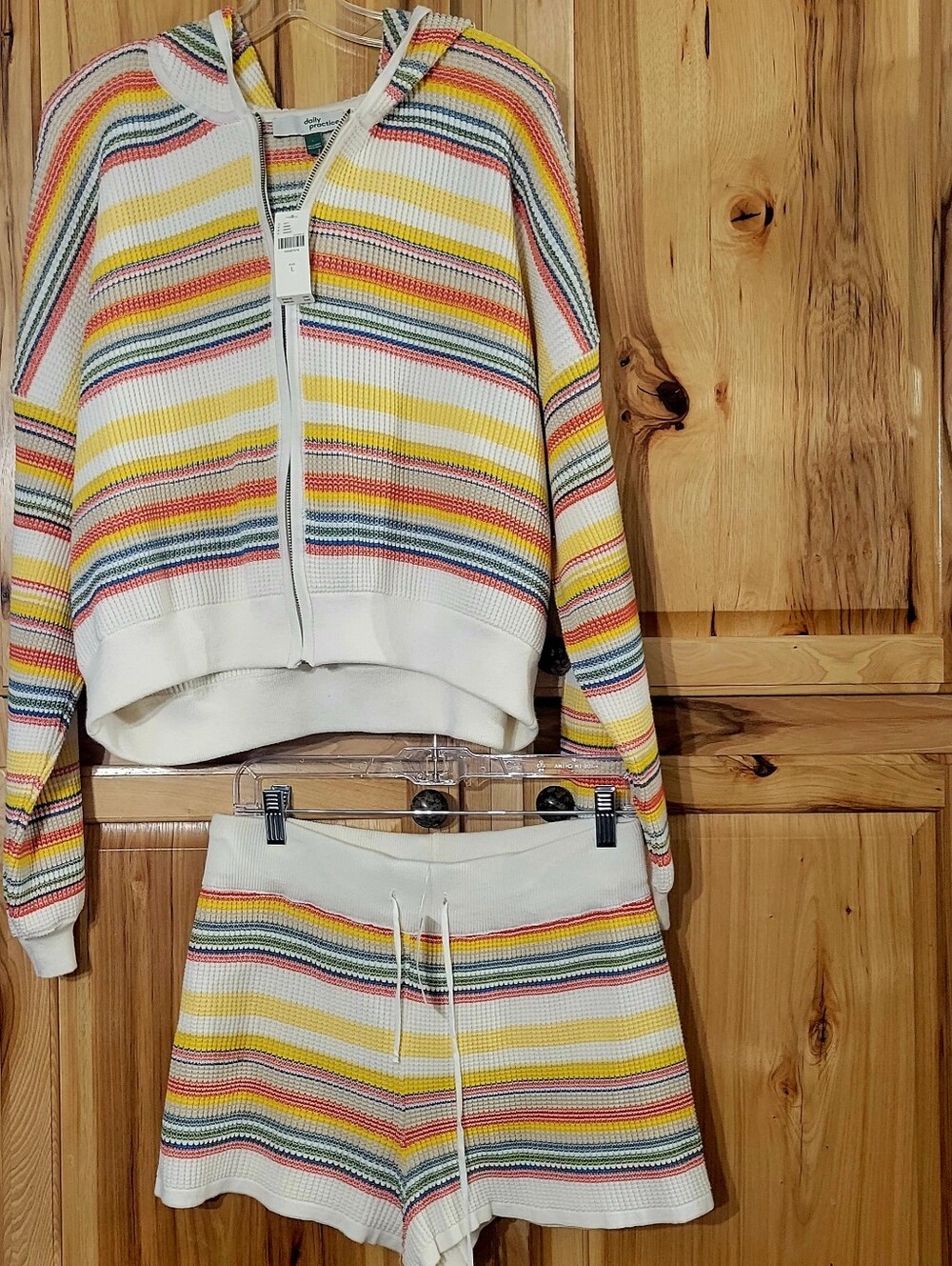 Anthropologie Waffle Knit Zip Hoodie & Shorts Set   $338.00 Daily Practice